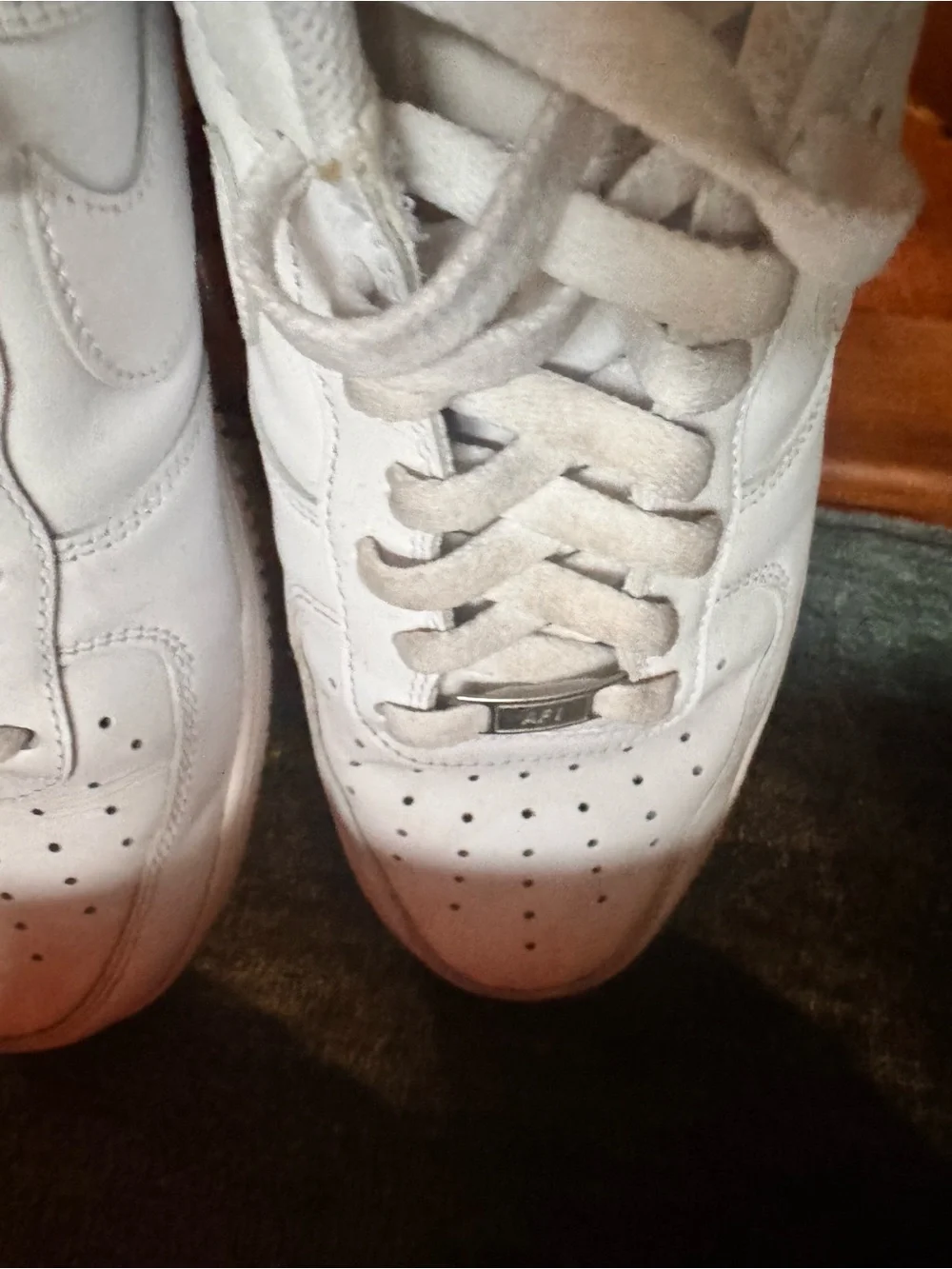Nike White Low-Top Leather Sneakers